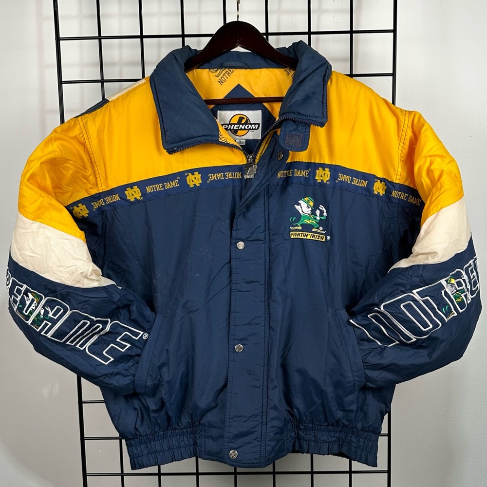Vintage Mens NCAA College Football Notre Dame Fighting Irish Jacket Size X-Large